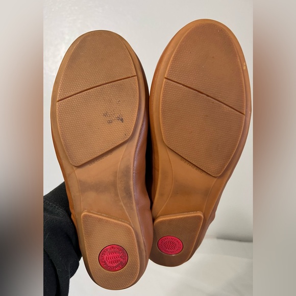 FitFlop Cognac Brown Penny Loafer Flats Dynamicushion Comfort US 10 EU 42 - Picture 7 of 9